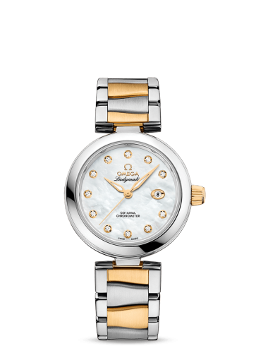 Omega LadyMatic Co-Axial 34 Stainless Steel / Yellow Gold / MOP / Bracelet